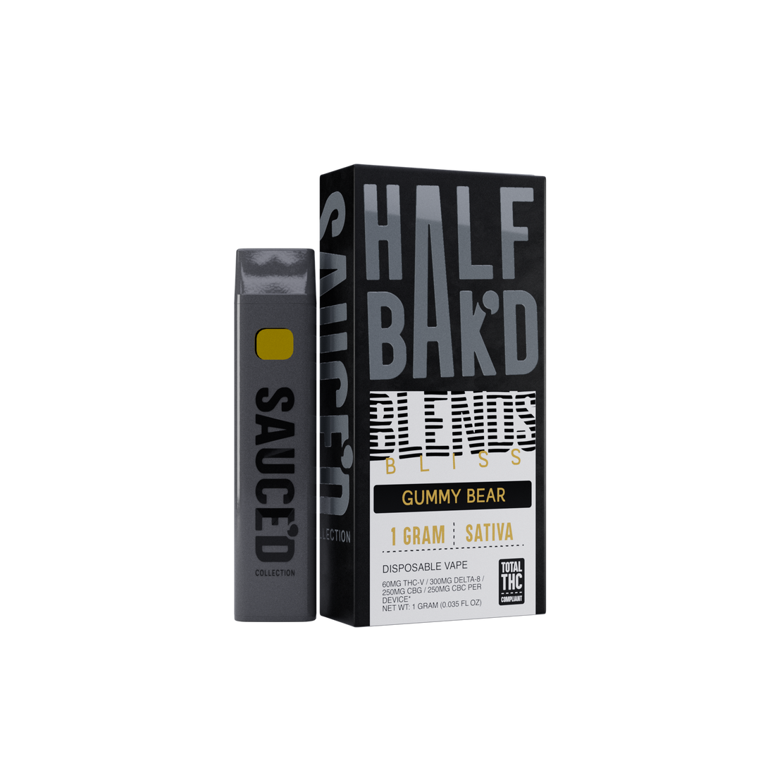 Gummy Bear | 1G Sativa Disposable | Bliss Blend - Disposable - HALF BAK&