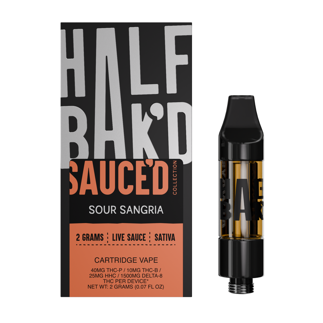 Sour Sangria | 2G Sativa Cartridge - Cartridge - HALF BAK&