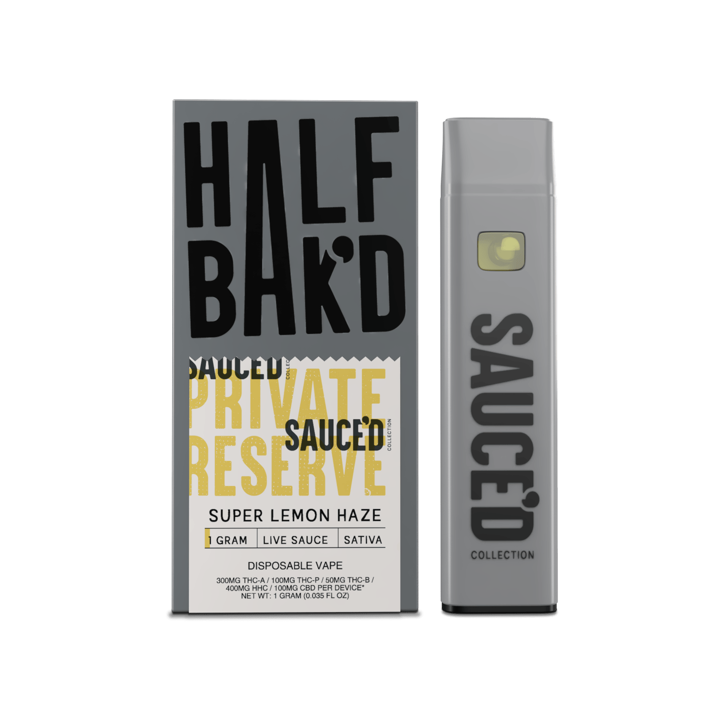 Super Lemon Haze | 1G Sativa Live Resin Disposable - HALF BAK&