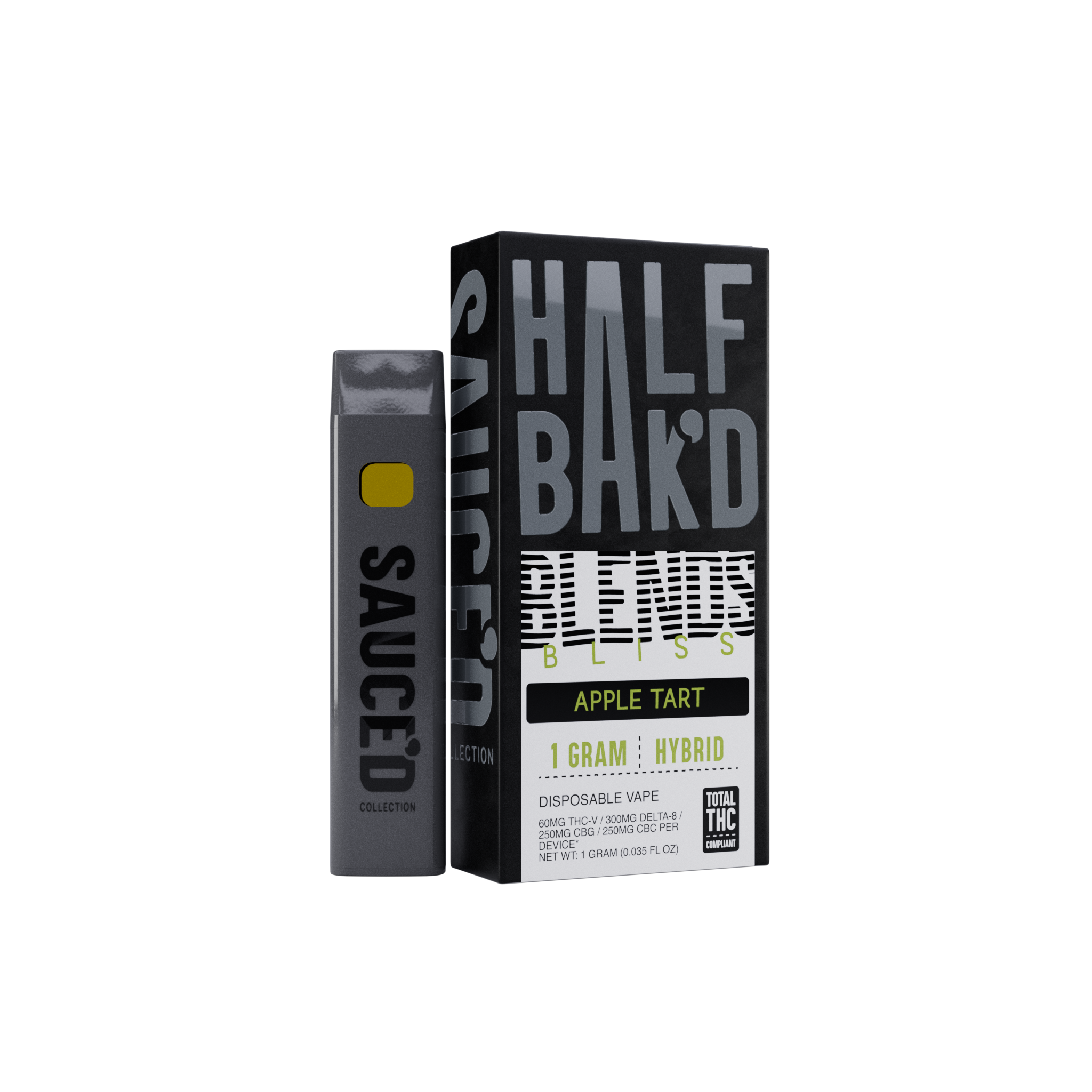 Apple Tart | 1G Hybrid Disposable | Bliss Blend | HALF BAK'D Apple Tart | 1G Hybrid Disposable | Bliss Blend | HALF BAK'D
