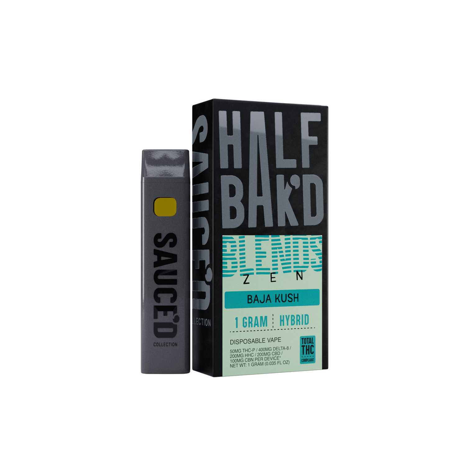 Baja Kush | 1G Hybrid Disposable | Zen Blend - Disposable -  HALF BAK&