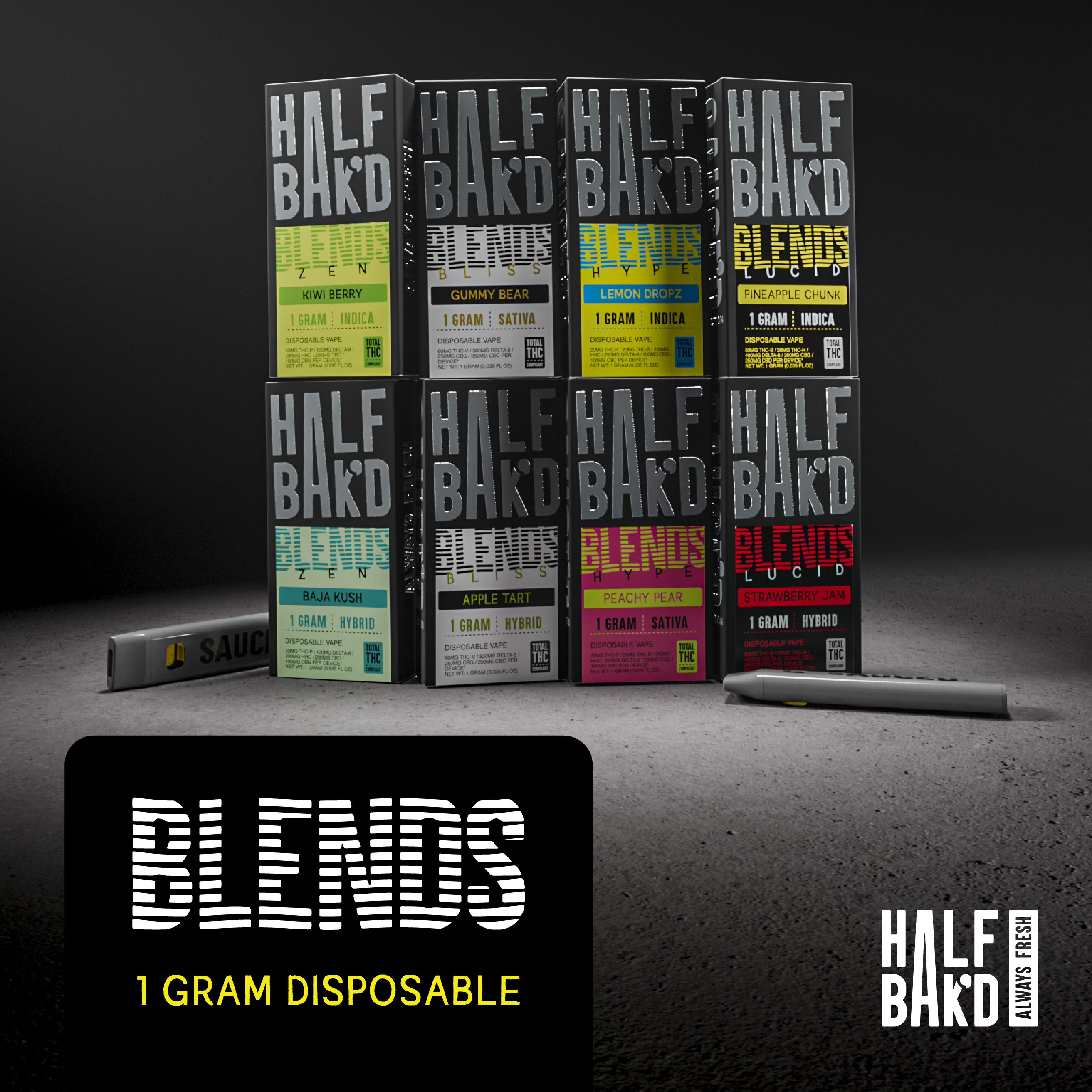 HALF BAK'D: Premium Hemp Vapes & Gummies for Ultimate Enjoyment HALF BAK'D: Premium Hemp Vapes & Gummies for Ultimate Enjoyment