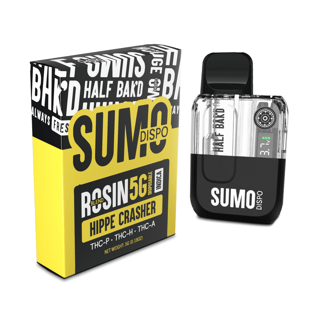 Hippe Crasher  | 5G Indica Disposable - Disposable -  HALF BAK&