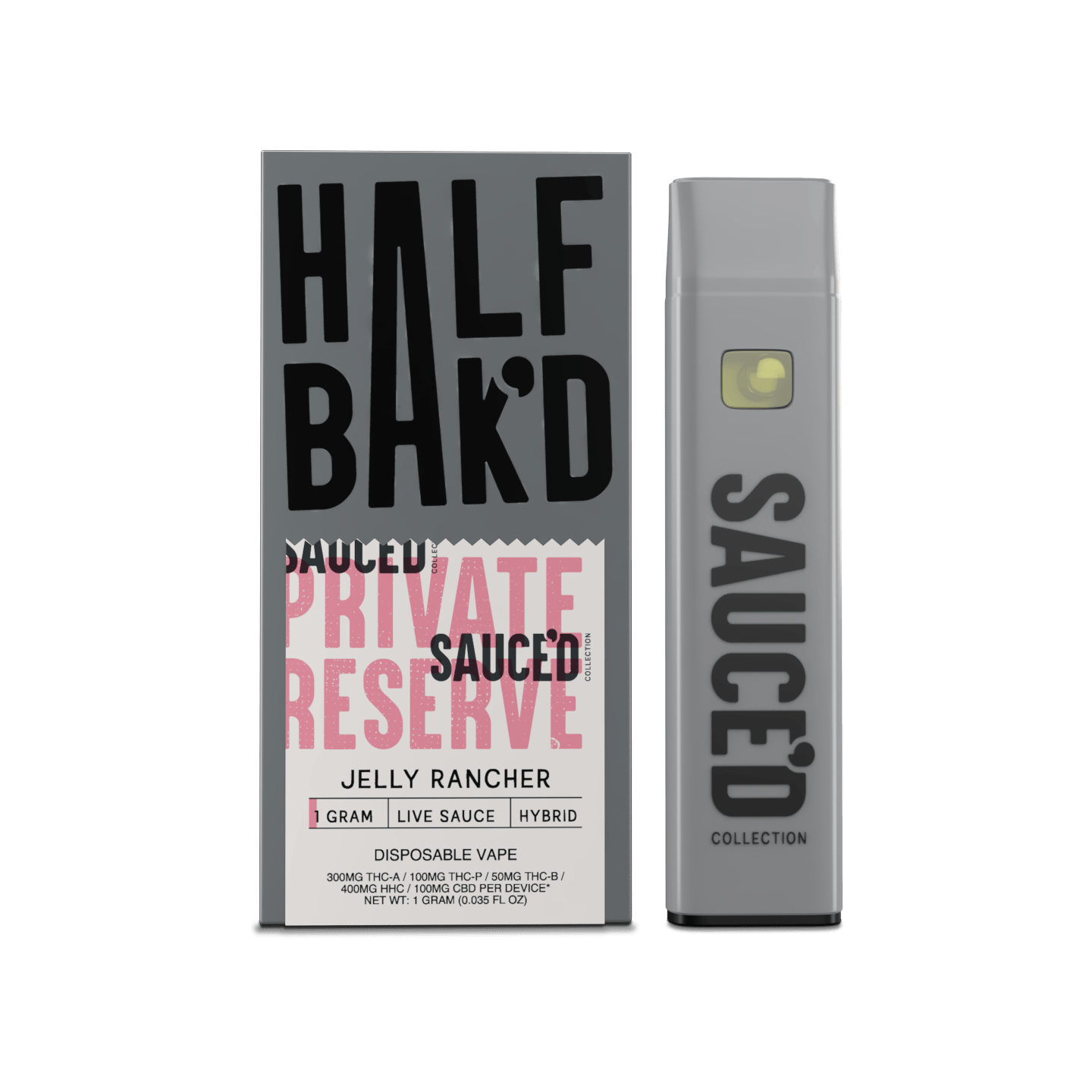Jelly Rancher | 1G Hybrid Live Resin Disposable - HALF BAK&