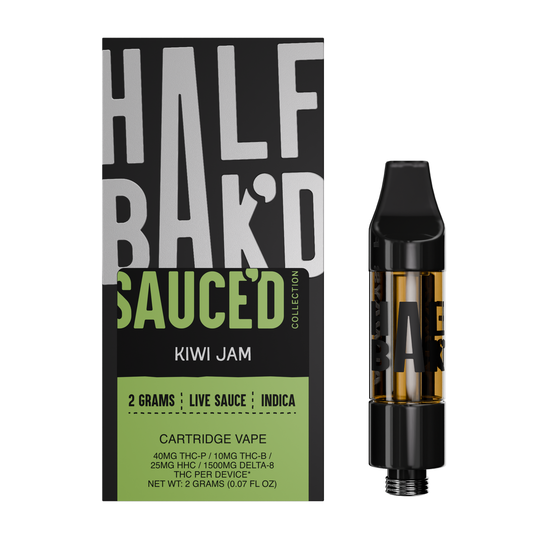 Kiwi Jam | 2G Indica Cartridge - Cartridge -  HALF BAK&