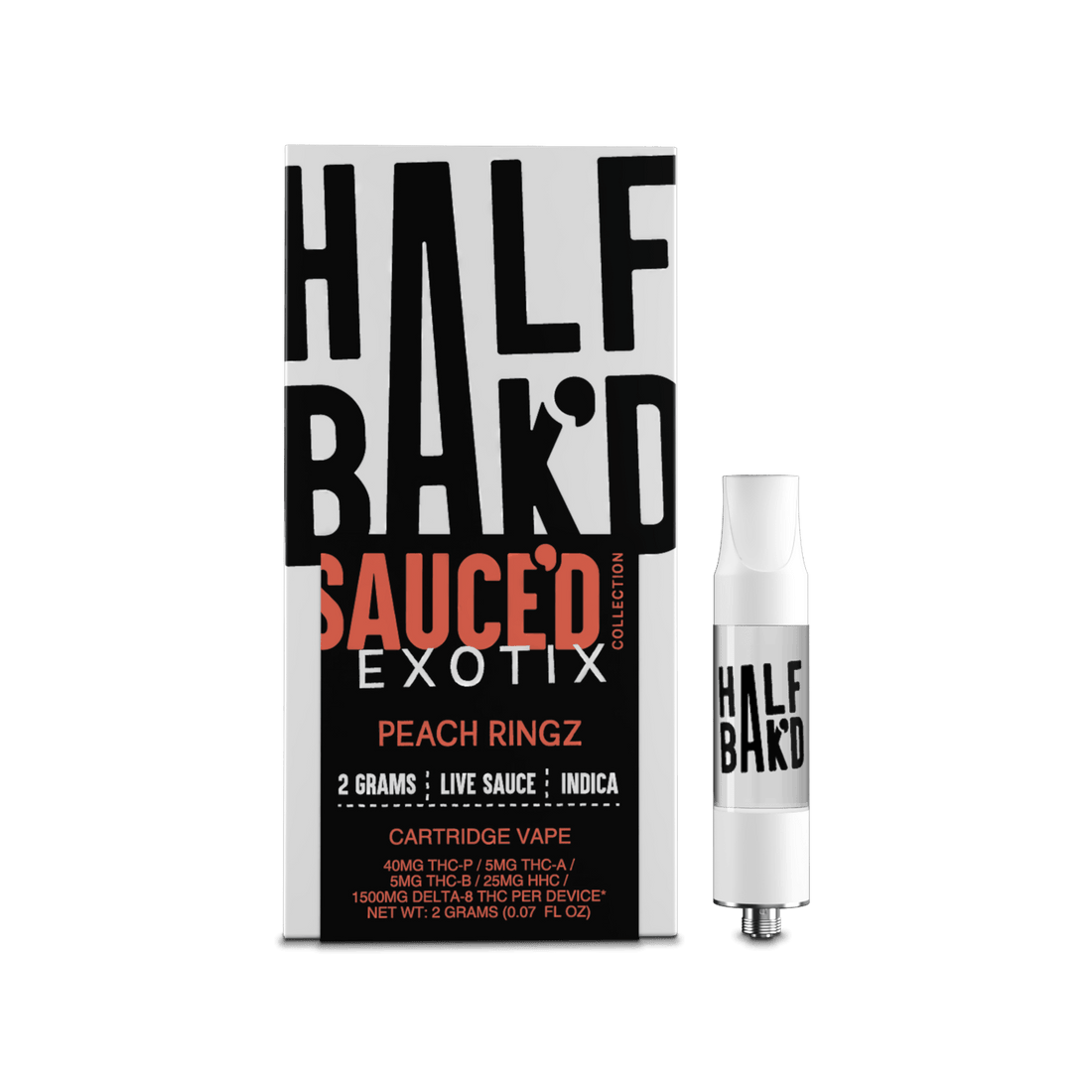 Peach Rings | 2G Indica Cartridge - Cartridge -  HALF BAK&