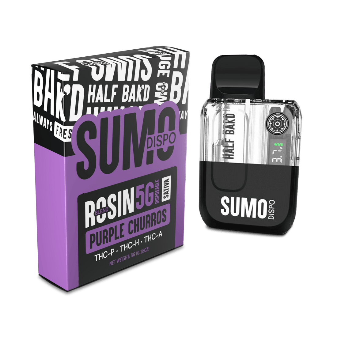 Purple Churros | 5G Sativa Disposable - Disposable -  HALF BAK&