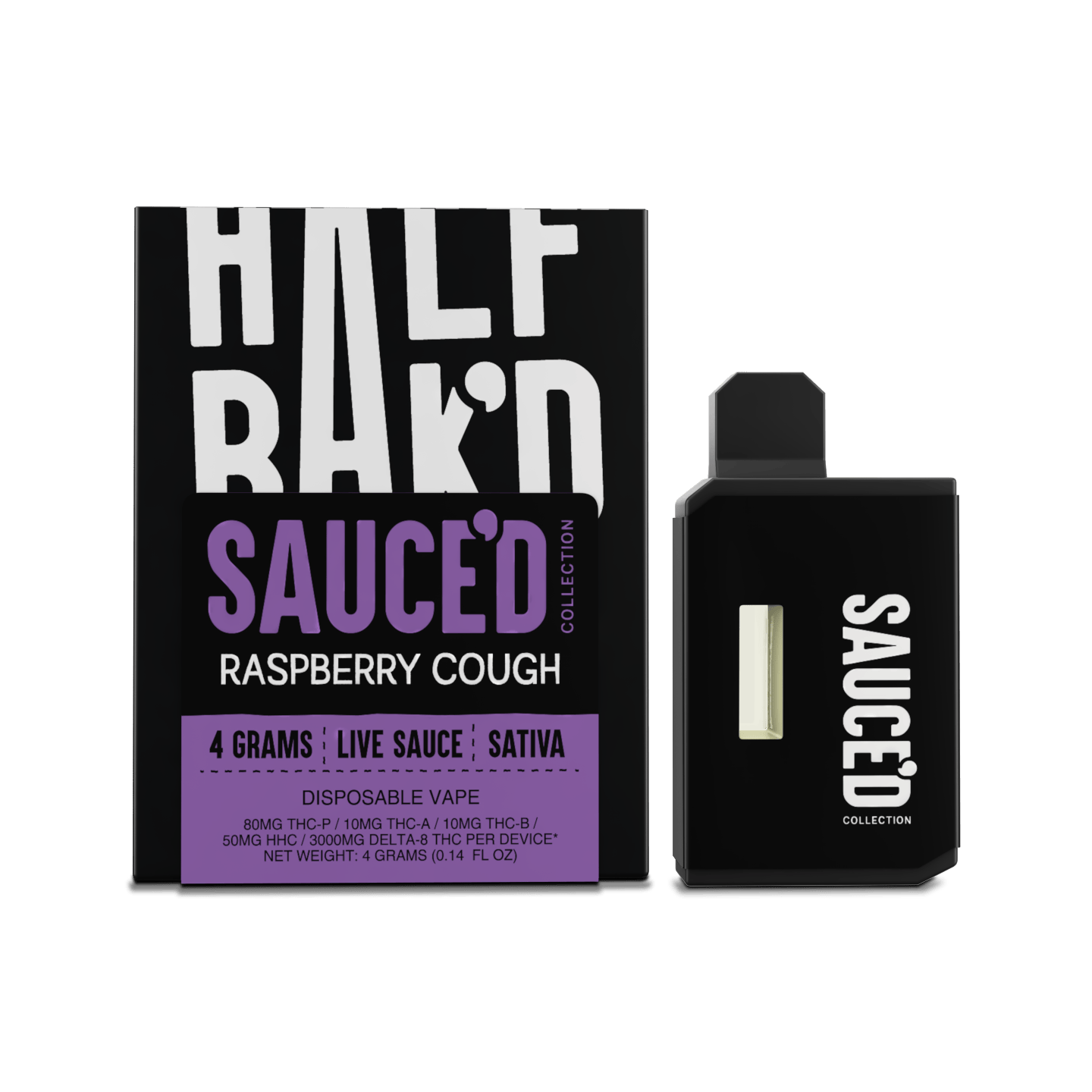 Raspberry Cough | 4G Sativa Disposable | HALF BAK'D Raspberry Cough | 4G Sativa Disposable | HALF BAK'D