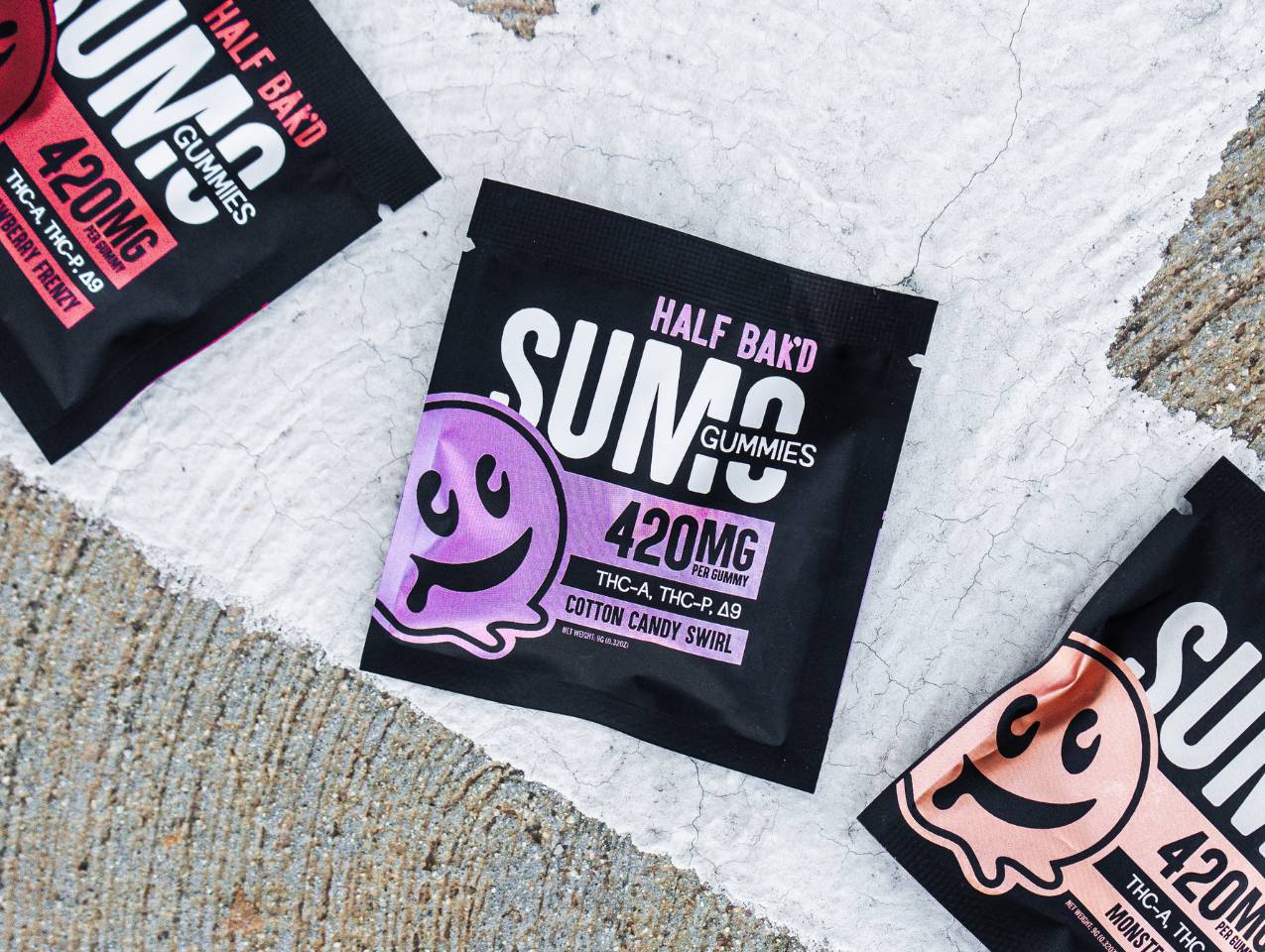 Juicy Peach - Half Bak'd SUMO Sour'd Gummies 10,000mg - LIftoff Boca Raton