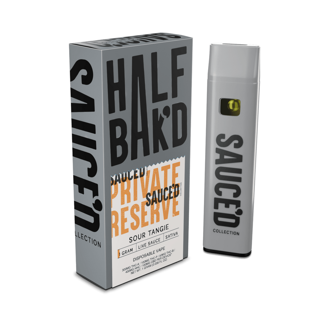 Sour Tangie | 1G Sativa Live Resin Disposable - Disposable -  HALF BAK&