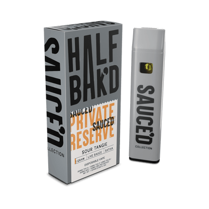 Sour Tangie | 1G Sativa Live Resin Disposable | HALF BAK'D Sour Tangie | 1G Sativa Live Resin Disposable | HALF BAK'D